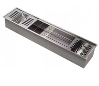 Séchoir à vaisselle pour comptoir de cuisine Porte-vaisselle en acier inoxydable avec égouttoir Grand égouttoir à vaisselle avec porte-ustensile pour évier
