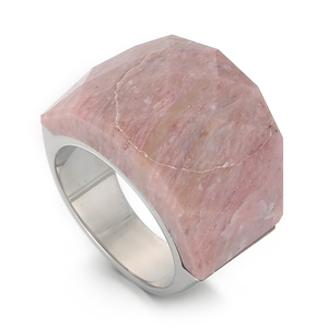 Nouvelle arrivée, bague tendance pour femme en acier inoxydable 316L plaqué or 18 carats, micro-pavé incrusté de cristaux multicolores - Product Image 5