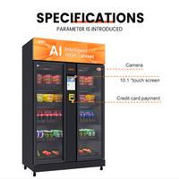 Distributeur Automatique AFEN AI Smart Fridge Grande Capacité Écran Tactile Facile à Utiliser avec Surveillance Caméra