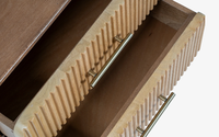 Table de chevet pliable en bois de luxe artisanale, multifonctionnelle avec rangement, idéale pour les entrées d'appartements élégants et les chambres à coucher