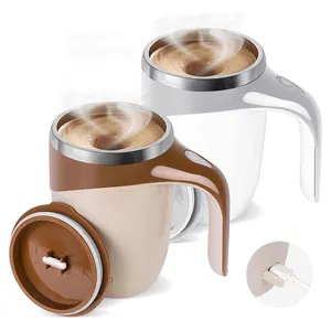 Paslanmaz çelik yalıtımlı kahve oto manyetik kupa otomatik kendini karıştırma fincan karıştırma kahve kupa