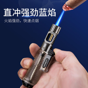 JOFI Direct Fire Lighter Metal Transparent <b>Gas</b> for Windproof Multi Functional Refillable Cigar Accessories - Product Image 2