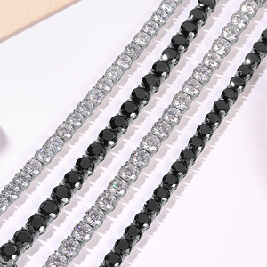 Bracelet Tennis de Luxe en Moissanite Couleur D VVS1, en Argent Sterling S925 Nano Plaqué, Chaîne Hip Hop Iced Out pour Femme et <span class=keywords><strong>Homme</strong></span>, Cadeau - Product Image 5