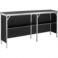Klarer Rechteckiger Acryl Moderner Edelstahl Tragbarer Hotel-Esstisch für Hochzeit Bankett Party Event Hotel