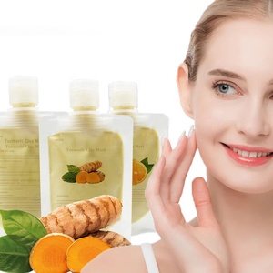 Máscara Facial de Argila Herbal com Vitamina C e Arbutin, Anti-idade, Clareadora, Hidratante e Esfoliante, com Pó de Cúrcuma para Pele Feminina - Product Image 1