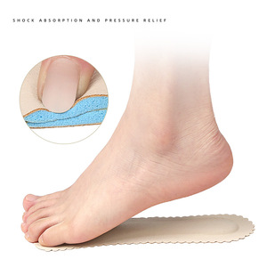 Semelle intérieure confortable en cuir PU Coussin d'insertion de chaussure adhésif <span class=keywords><strong>Anti</strong></span>-dérapant Absorption de la sueur Talon haut 3/4 Coussinets de <span class=keywords><strong>chaussures</strong></span> <span class=keywords><strong>pour</strong></span> le sport Talon haut - Product Image 2