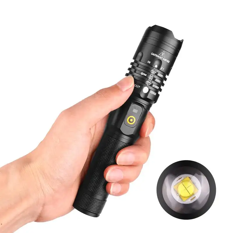 Schlussverkauf P50 LED 2000 Lumen hochleistungs-LED-Taschenlampe Zoom Fokus wiederaufladbare Taschenlampe mit Schleife tragbare Laterne