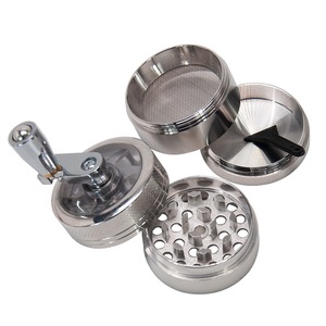 Molino triturador de 4 piezas para especias, molinillo de metal para hierbas con logo personalizado - Product Image 3