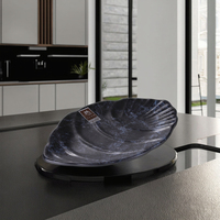 Assiettes de restaurant japonais en mélamine, noir, nouveau design, vente en gros, 9 pièces