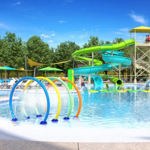 Zone <span class=keywords><strong>aquatique</strong></span> de jeux d'eau pour aire de jeux extérieure, fontaine à jet d'eau carrée pour <span class=keywords><strong>camping</strong></span> familial - Product Image 4