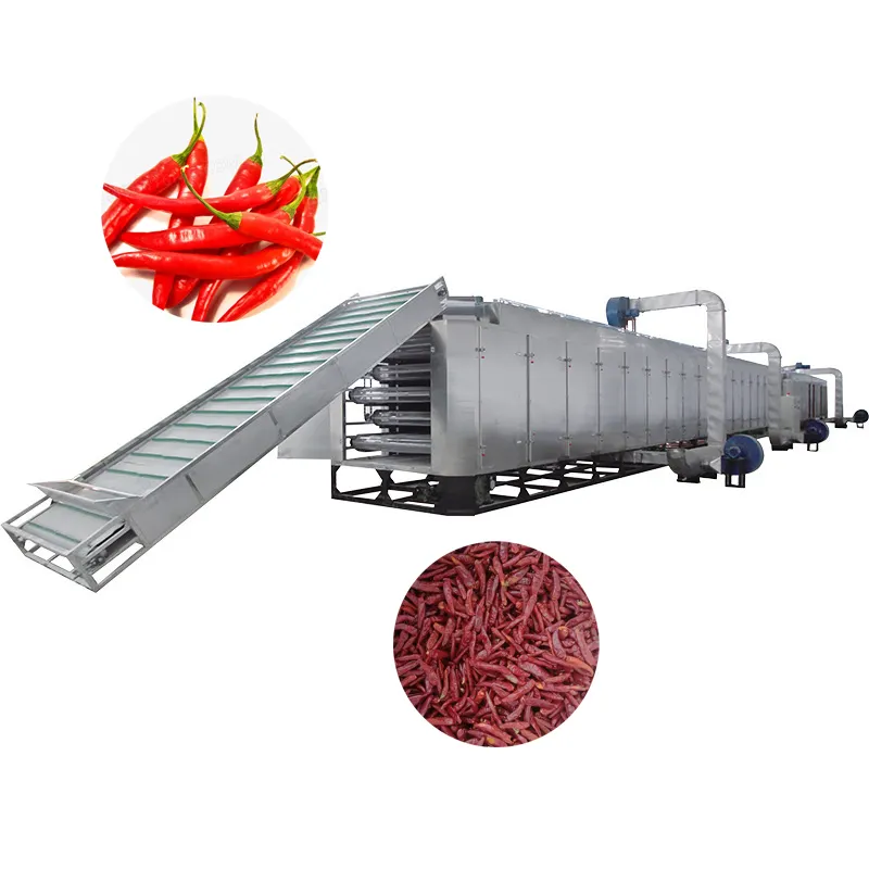 High Quality Dehydrator Machine Fruit Conveyor Hot Air Sea Fish Drying Machine Vegetable For Mesh Belt Dryer