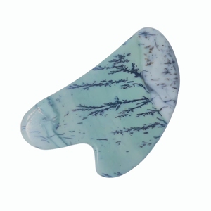 Grattoir Gua Sha en bois pétrifié à veines distinctes pour la définition du visage, la relaxation musculaire du cou et du corps - Product Image 6