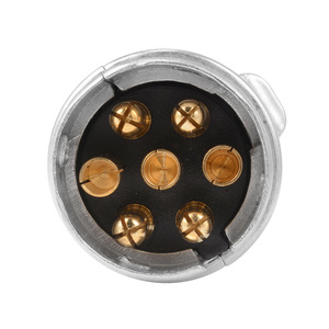 European Style 7 Pin Aluminum Alloy Trailer <b>Plug</b> RV <b>Adapter</b> Taillight Signal Connector Converter - Product Image 2