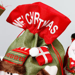 Sac de bonbons de Noël pour enfants mignon vieil homme bonhomme de neige cerf sac cadeau non tissé sac de bonbons cadeau de Noël pour enfants - Product Image 4