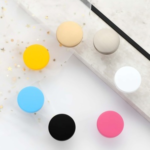 ידיות עגולות בצבע מקרון מצויר עם חור יחיד - ידיות לחדר ילדים לארון/מגירה/ארון/רהיטי טאטאמי - Product Image 2