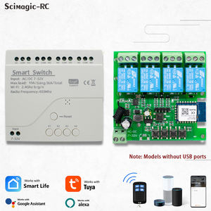 Interruptor Inteligente TUYA con Relé, <span class=keywords><strong>Wifi</strong></span> y Control Remoto RF de 433mhz, Módulo Inalámbrico de 4 Canales, 7V a 32V, Receptor RF sin USB - Product Image 5