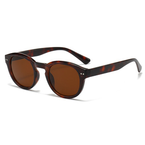 New Retro Rice Nail Style Round Full Frame UV400 Unisex Fashion All-<b>Match</b> Sun Protection Sunglasses - Product Image 2