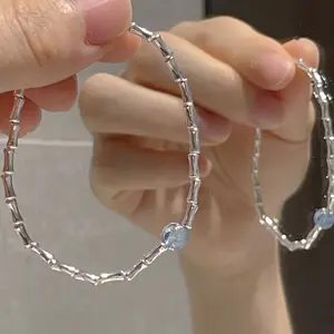 2023 New sterling silver bracelets for women Light luxury beads bracelet minority exquisite designer bracelet ornament tide