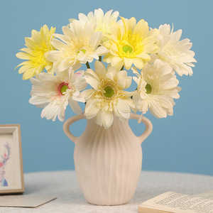 Flor Artificial de Látex con Tacto Real, Crisantemo, Margarita, Gerbera, para Decoración del Hogar <span class=keywords><strong>y</strong></span> Bodas - Product Image 5
