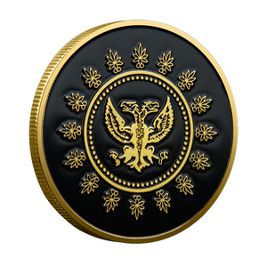 Pièce commémorative en métal rétro mystérieuse, motif heraldique <span class=keywords><strong>Aigle</strong></span> à double tête, pour décoration de table haute, du département d'Adjudication - Product Image 3