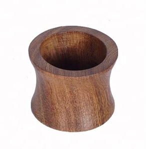 HAND CRAFTED SLEEK <b>PLAIN</b> WOODEN DINING TABLE TISSUE <b>RINGS</b> DECORATIVE DESIGNER NAPKIN <b>RING</b> - Product Image 1
