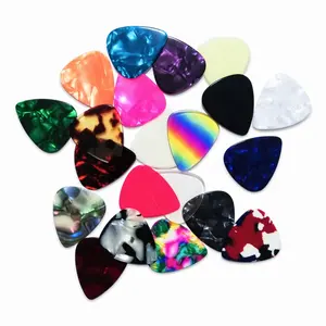 Cheerhas renkli inci selüloit özel baskı herhangi bir Logo gitar seçtikleri