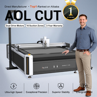 Máquina de Corte de Juntas de Goma y Grafito CNC AOL Digital de Alta Precisión con Proyector de Cuchilla de Arrastre