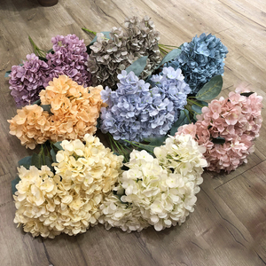 Hortensia Artificial <span class=keywords><strong>de</strong></span> seda para el hogar y el jardín, centro <span class=keywords><strong>de</strong></span> <span class=keywords><strong>mesa</strong></span> <span class=keywords><strong>de</strong></span> 5 cabezales, E-L114, para <span class=keywords><strong>boda</strong></span> - Product Image 3