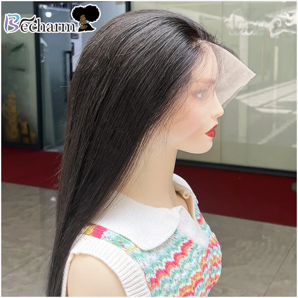 Becharm pas cher 360 perruques de dentelle complète vierge cuticule aligné cheveux péruviens, pleine dentelle frontale perruque cheveux humains, dentelle avant perruques pour les femmes