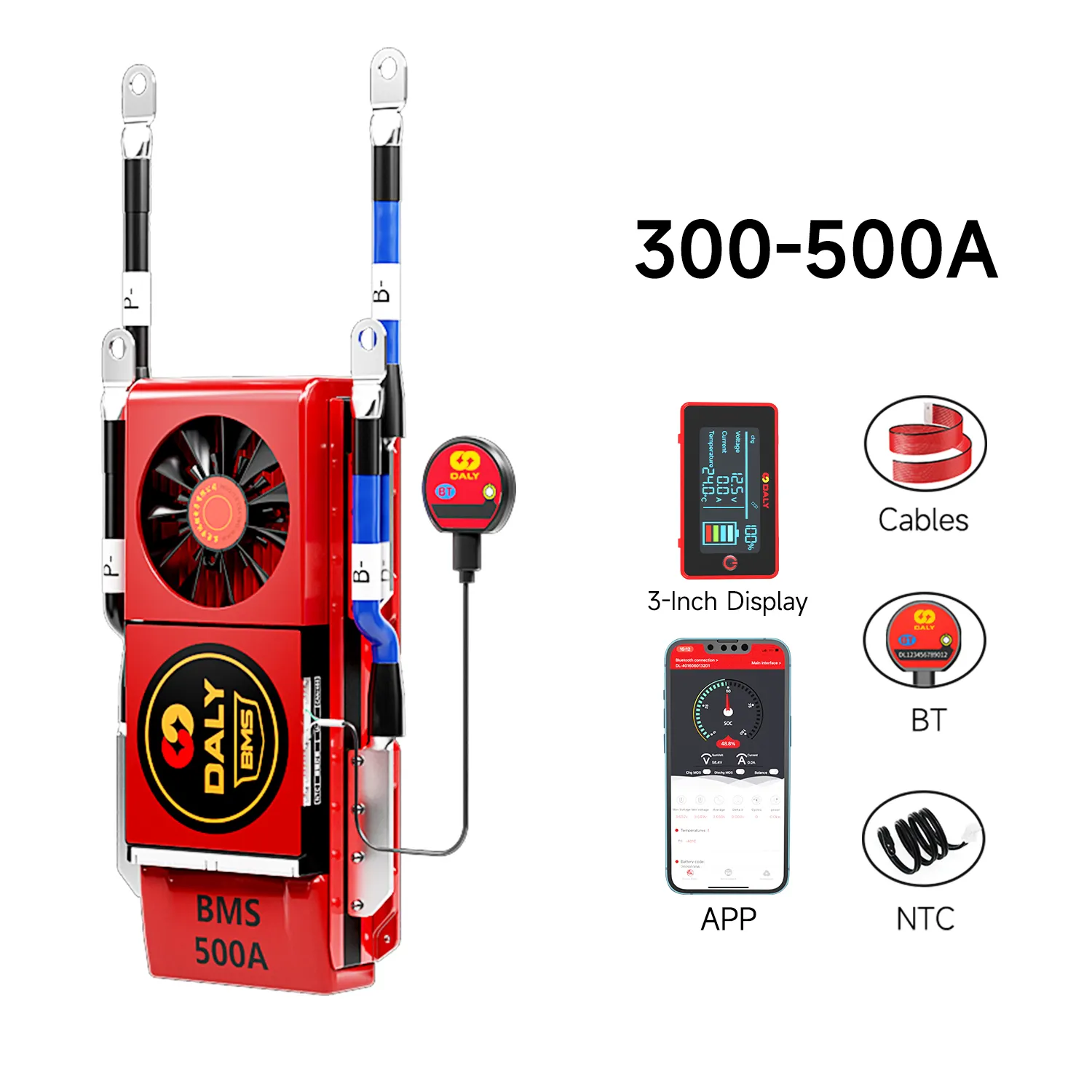 Daly bateria inteligente 48v, bateria bms para lifepo4 pacote de 28ah 310ah bms 4S 8s 12s 16s 20s 24s 30a-500a daly 16s 300a 48v bms