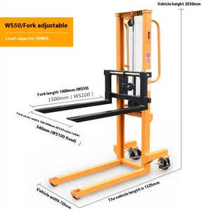 In-Stock 250KG/1.56m Hydraulic Manual Lift Truck Hand <strong>Forklift</strong> for Efficient <strong>Loading</strong> and <strong>Unloading</strong> - Product Image 5