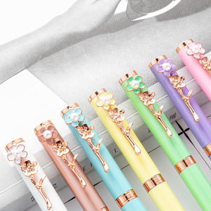 <span class=keywords><strong>Stylo</strong></span> à bille moderne en métal or rose, succulente grise, encre <span class=keywords><strong>noire</strong></span> 0,5 mm, feuille de pierre <span class=keywords><strong>ardoise</strong></span> créative, école, bureau - Product Image 2