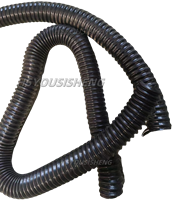 Tuyau de drainage d'aspirateur de rue en spirale flexible en acier PVC noir personnalisé