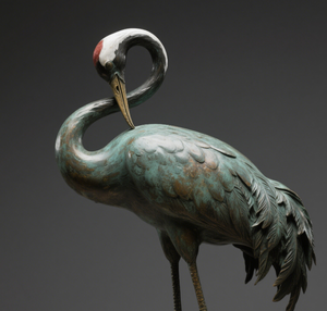 Personalizado Modern Bronze esculturas estátuas de cobre fundido para a decoração do jardim ao ar livre Caracterizando o animal e o pássaro Fontes do jardim - Product Image 3