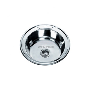 Lavabo fantaisie circulaire en acier inoxydable <span class=keywords><strong>Prix</strong></span> au Pakistan Argent OEM Évier de cuisine rond moderne en acier inoxydable - Product Image 2