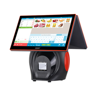 Sistema POS de Pantalla Táctil Doble de 15.6 Pulgadas, Todo en Uno, con Windows 10, Caja Registradora para Supermercado, Venta al Por Mayor