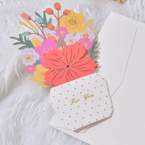 Wholesale Mother's Day 3D Flower Pop-up Greeting Card Wedding Invitation Handwritten Card Holiday Greeting Card with <b>Envelope</b> - Product Image 5