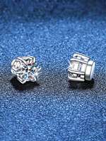 Sparkly VVS Magnet Moissanite Stud Pendientes 18K Oro Sterling Silver Diamond Jewelry para mujeres Regalos de Navidad