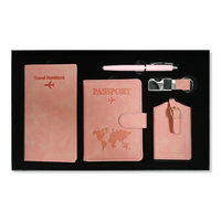 Mini bloc-notes rose personnalisé en cuir A5 60 feuilles Carnet de notes boîte-cadeau avec bande élastique