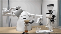 AI insansız süt çay meyve suyu içecek kahve Robot makinesi AUBO-iH10 taşınabilir masaüstü Robot kol ulaşmak 1350mm çin Cobot