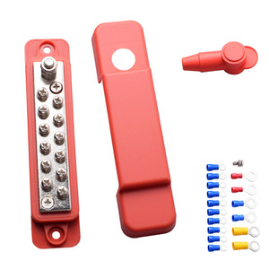Barra de Distribución MoTuBike de 12 Posiciones 150A para Baterías de RV y Barcos, Rojo y Negro, 12V-48V - Product Image 3