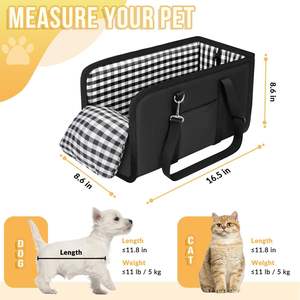 Siège de voiture pour animaux de compagnie, accoudoir portable pour chien, siège en grille pour petit chien avec rembourrage doux et <span class=keywords><strong>ceinture</strong></span> de sécurité - Product Image 4
