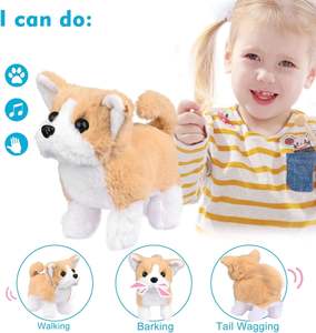 Elektronik Pet peluş yorgan oyuncak interaktif köpek yürüyüş havlayan kuyruk sallayarak germe arkadaşı çocuklar için - Product Image 3