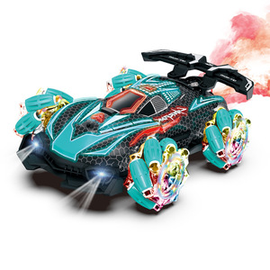 Voiture RC <span class=keywords><strong>F1</strong></span> Drift pour enfants avec lumières LED, musique, télécommande radio 2.4G à commande gestuelle, voiture de cascade électrique 4x4 avec fonction de pulvérisation - Product Image 1