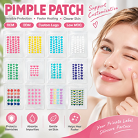 Patchs anti-acné les plus vendus : Patchs hydrocolloïdes colorés, de style dessin animé et en forme d'étoile qui dissimulent les imperfections.