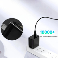 Cargador Personalizado de 65W GaN con Puerto USB-C Único, Enchufe Estadounidense, Certificado ETL, Adaptador de Pared de Carga Rápida PD para Laptop, Teléfono y Tableta