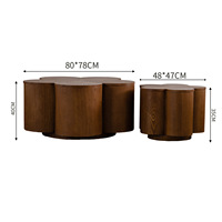 Table basse de rangement décorative moderne et mobile, faite à la main, avec design extensible pour l'ameublement de la maison