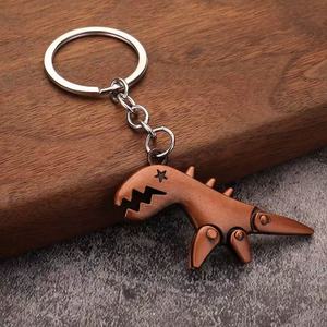Porte-clés <span class=keywords><strong>dinosaure</strong></span> en métal en gros, porte-clés <span class=keywords><strong>dinosaure</strong></span> réaliste style Jurassic, mousqueton de dessin animé vintage tendance - Product Image 3