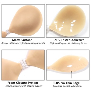 Sujetador de silicona adhesivo ultrafino sin tirantes, sin espalda, con borde invisible y acabado mate <span class=keywords><strong>para</strong></span> <span class=keywords><strong>vestidos</strong></span> de novia - Product Image 2