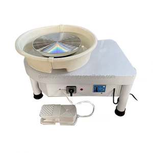 Torno de Cerámica Manual de Mesa de 9.8 Pulgadas con Motor, Semiautomático, de Alta Precisión, para Cerámica DIY - Product Image 1